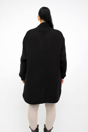 Strickjacke "Grobstrick" - Dunkelblau