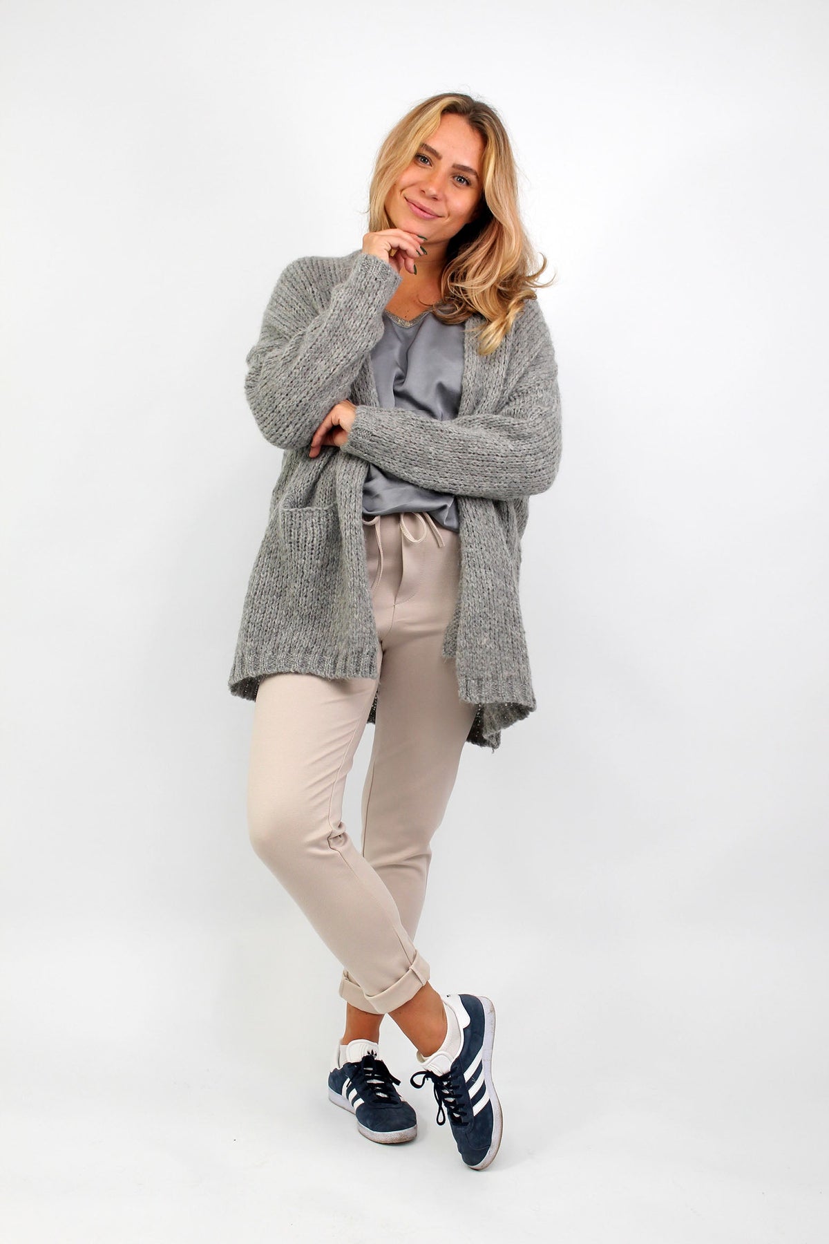 Strickjacke "Vintage" - Grau