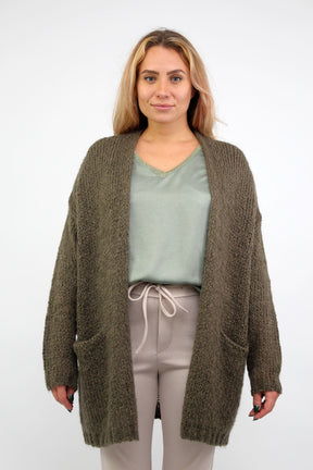 Strickjacke "Vintage" - Khaki