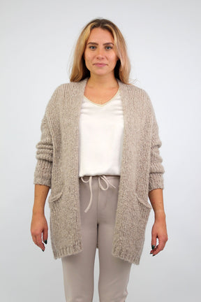 Strickjacke "Vintage" - Taupe