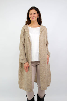 Strickjacke "Love & Peace" - Beige