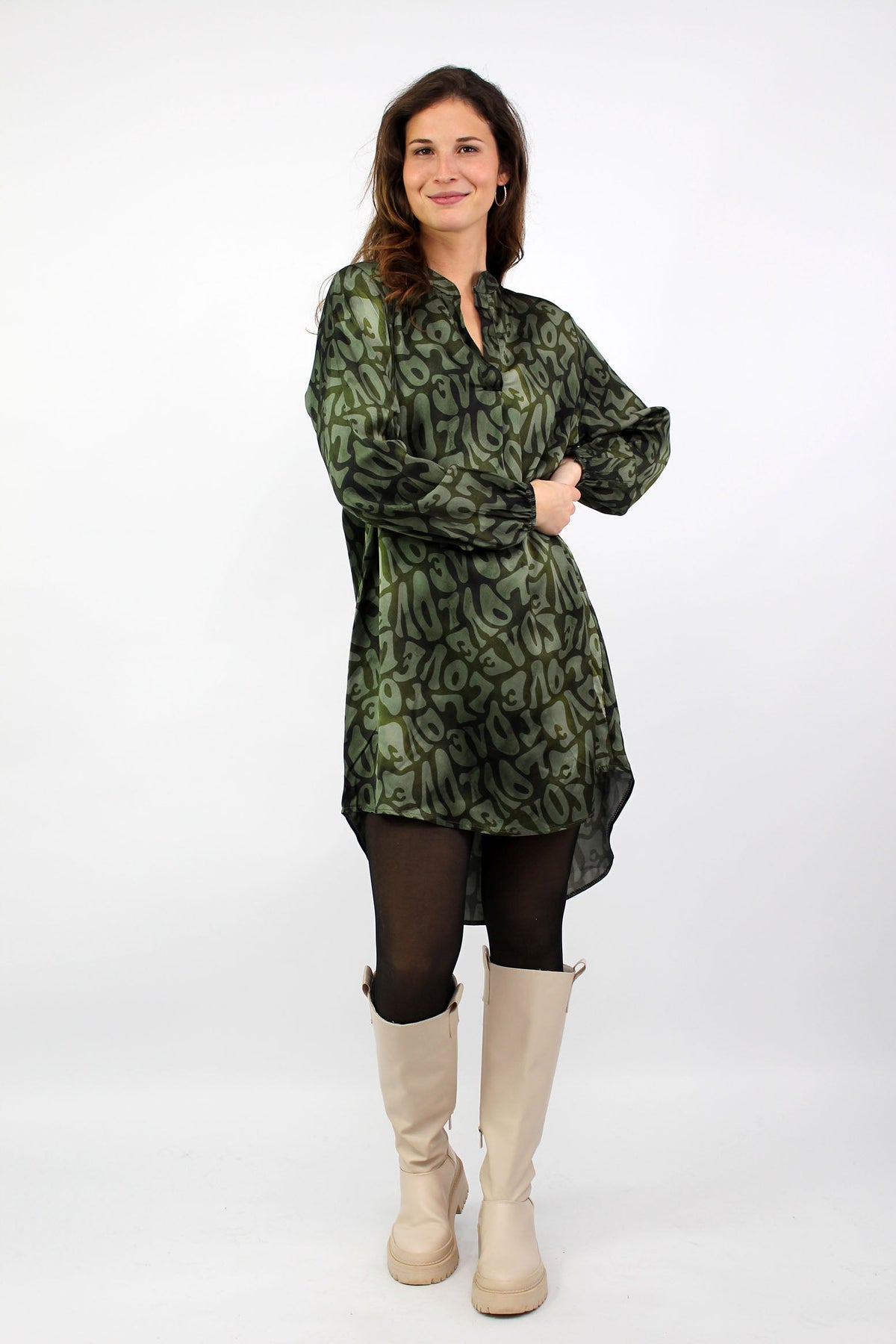 Kleid "Love" - Khaki