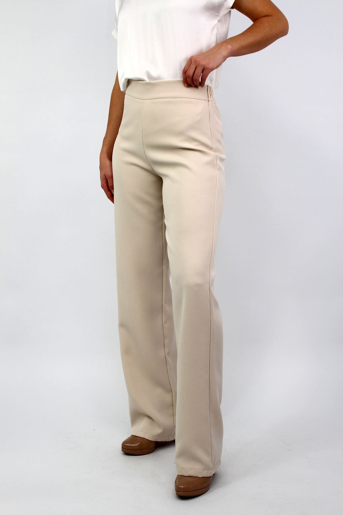 Anzug Hose mit Bund - Beige