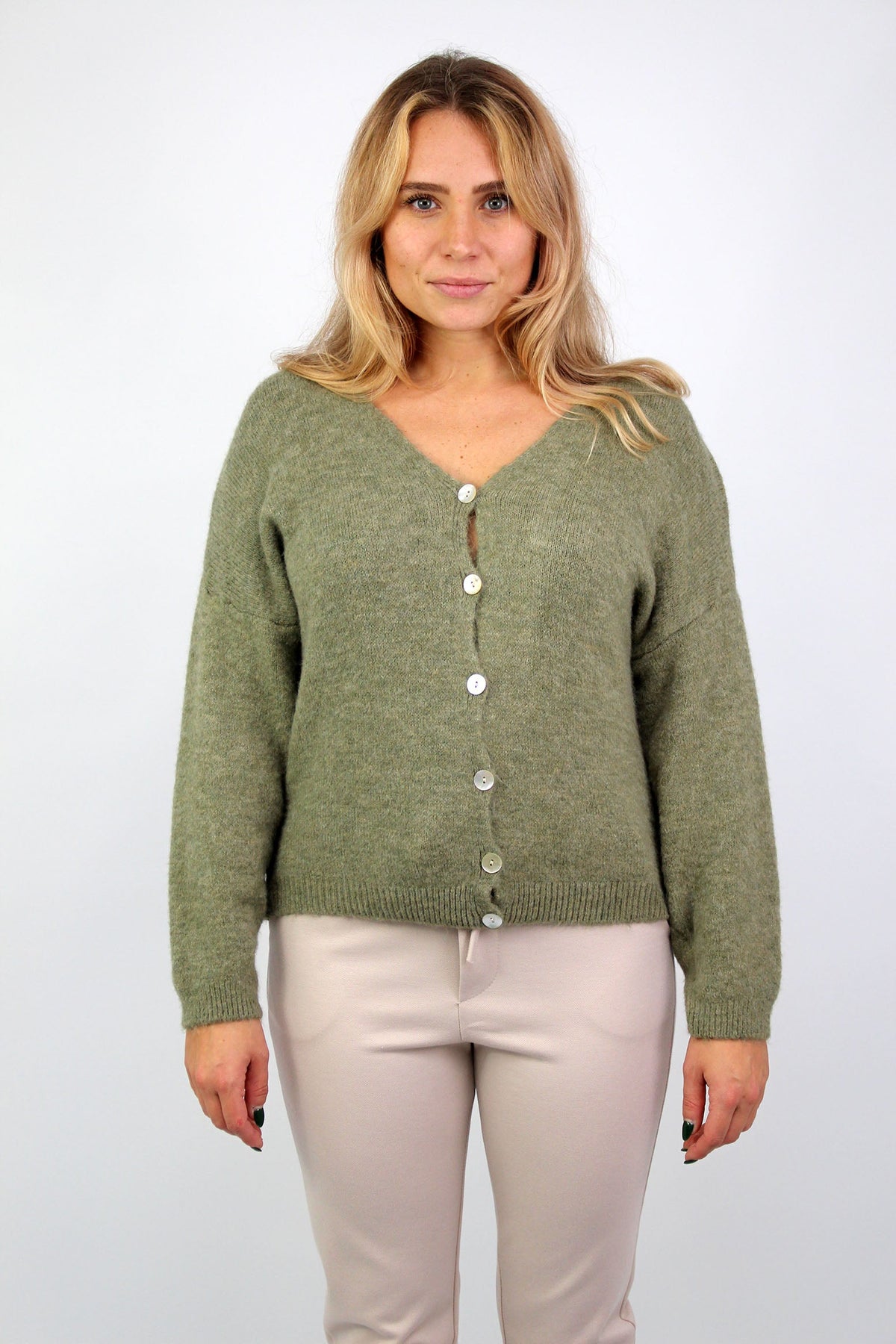 Strickjacke "Star" - Salbei
