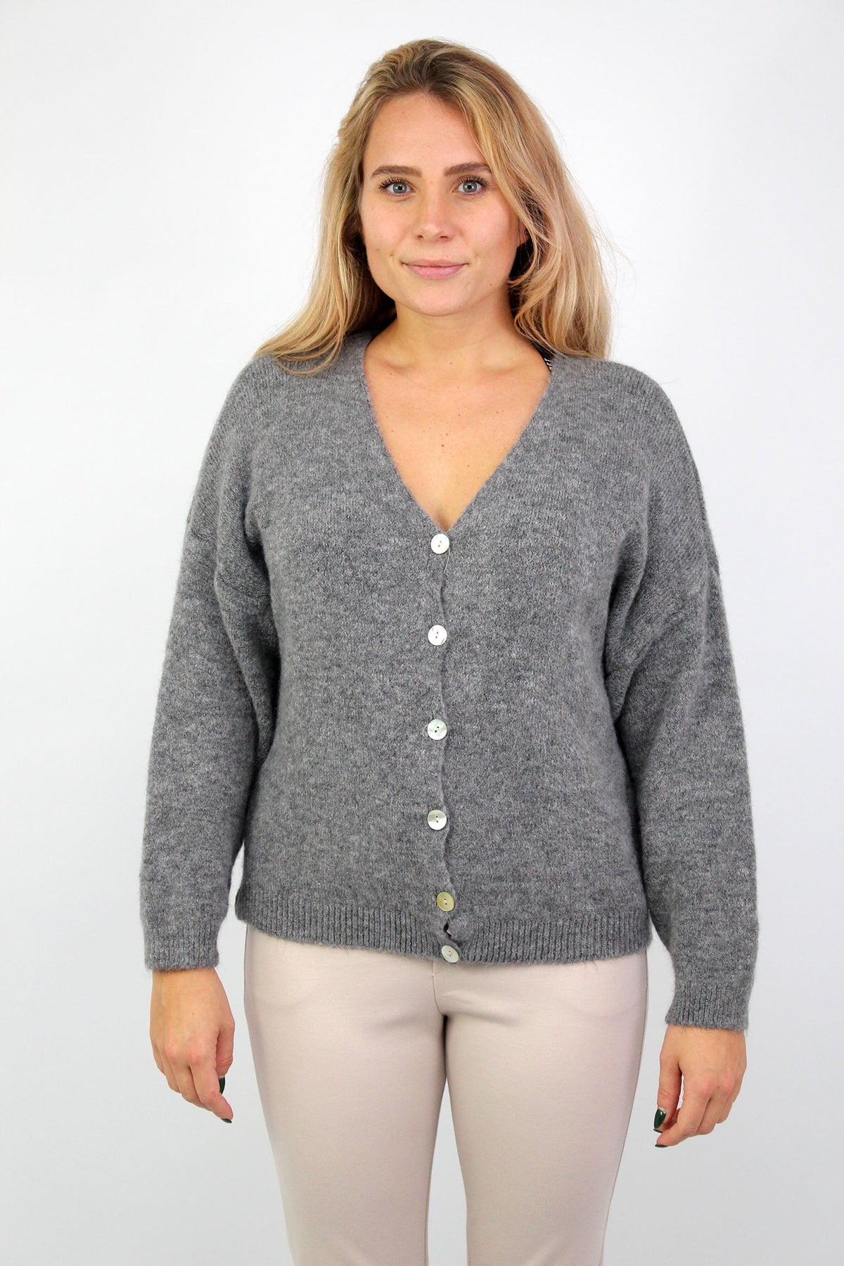 Strickjacke "Star" - Dunkelgrau