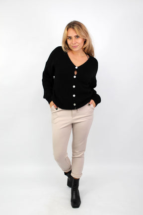 Strickjacke "Star" - Schwarz