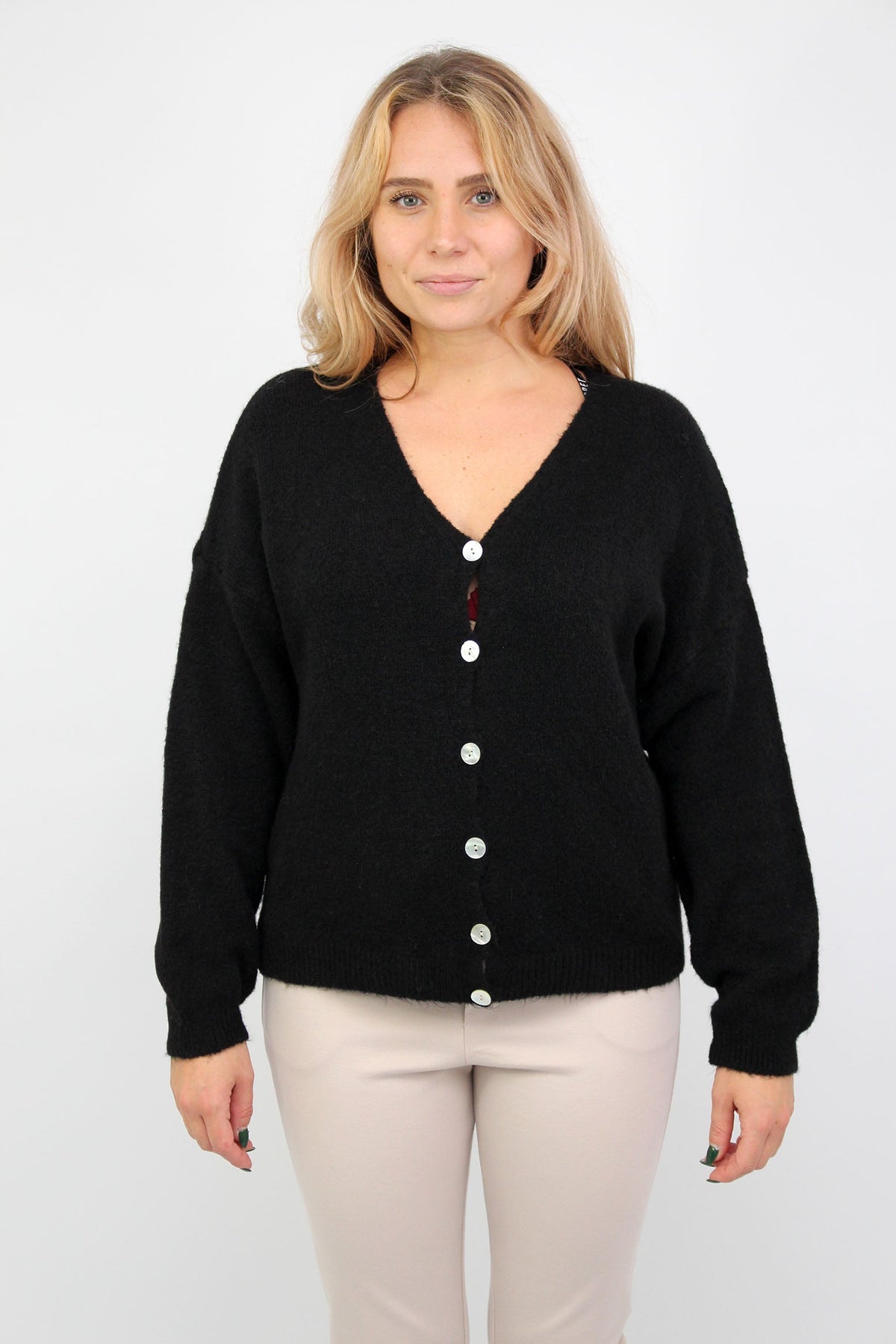 Strickjacke "Star" - Schwarz