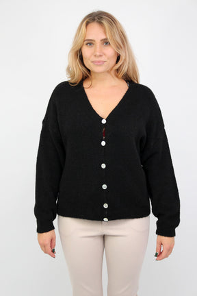 Strickjacke "Star" - Schwarz