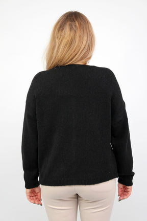 Strickjacke "Star" - Schwarz