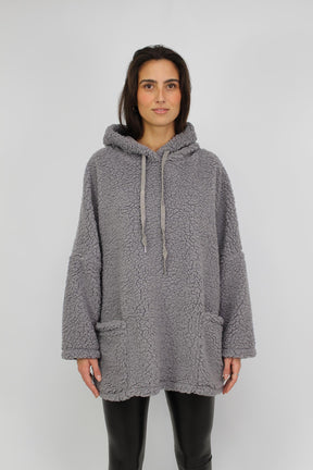 Hoodie "Teddy" - Grau