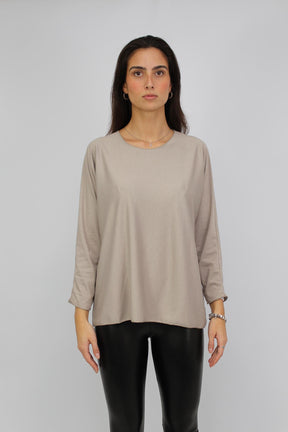 Langarmshirt "Bestseller" - Taupe