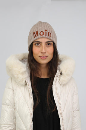 Mütze "Moin" - Beige