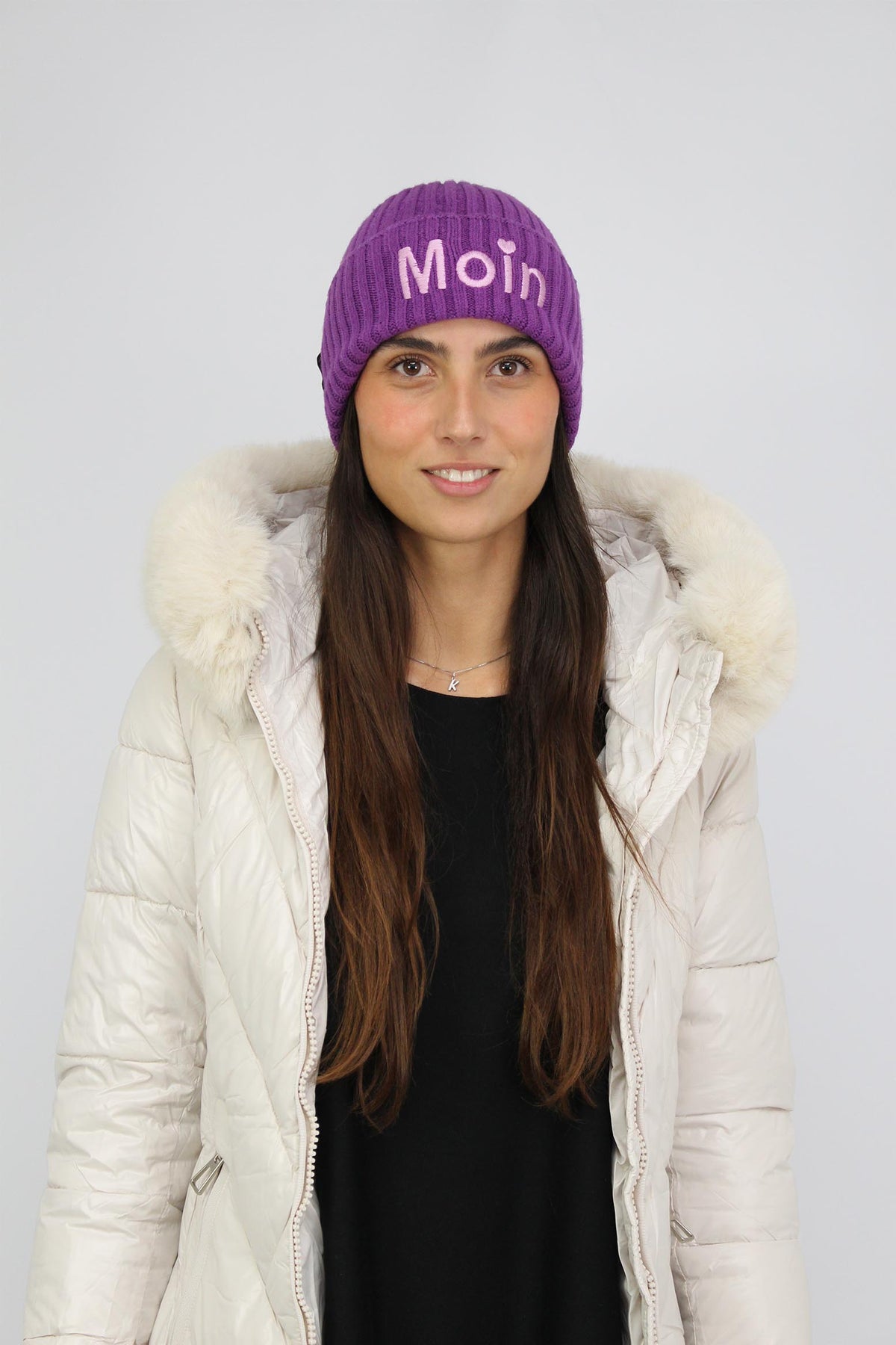 Mütze "Moin" - Lila