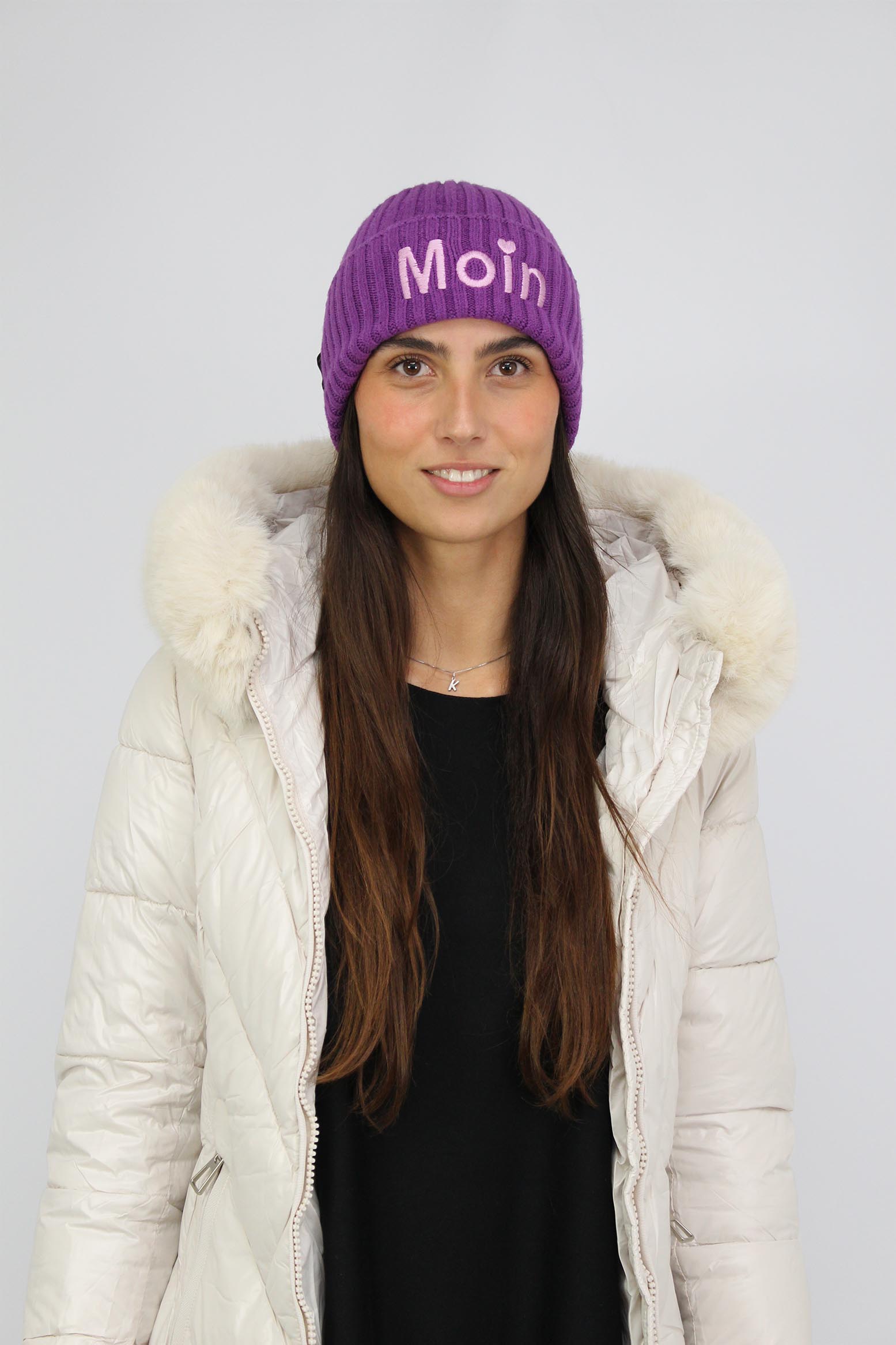 Mütze "Moin" - Lila