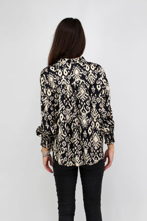 Muster Bluse - Schwarz