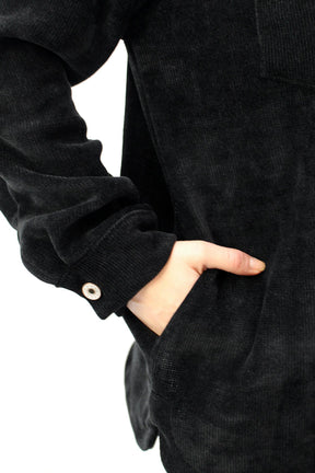 Cordbluse "Pisa" - Schwarz