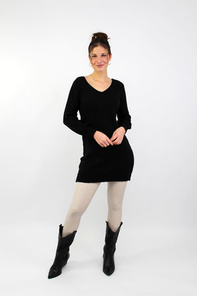 Strickkleid "Kingsly" - Schwarz