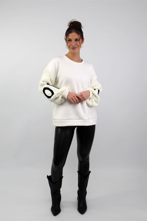 Pullover "Love" - Weiß