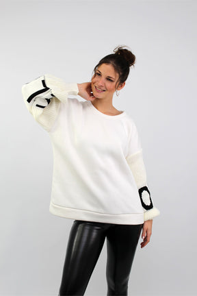 Pullover "Love" - Weiß