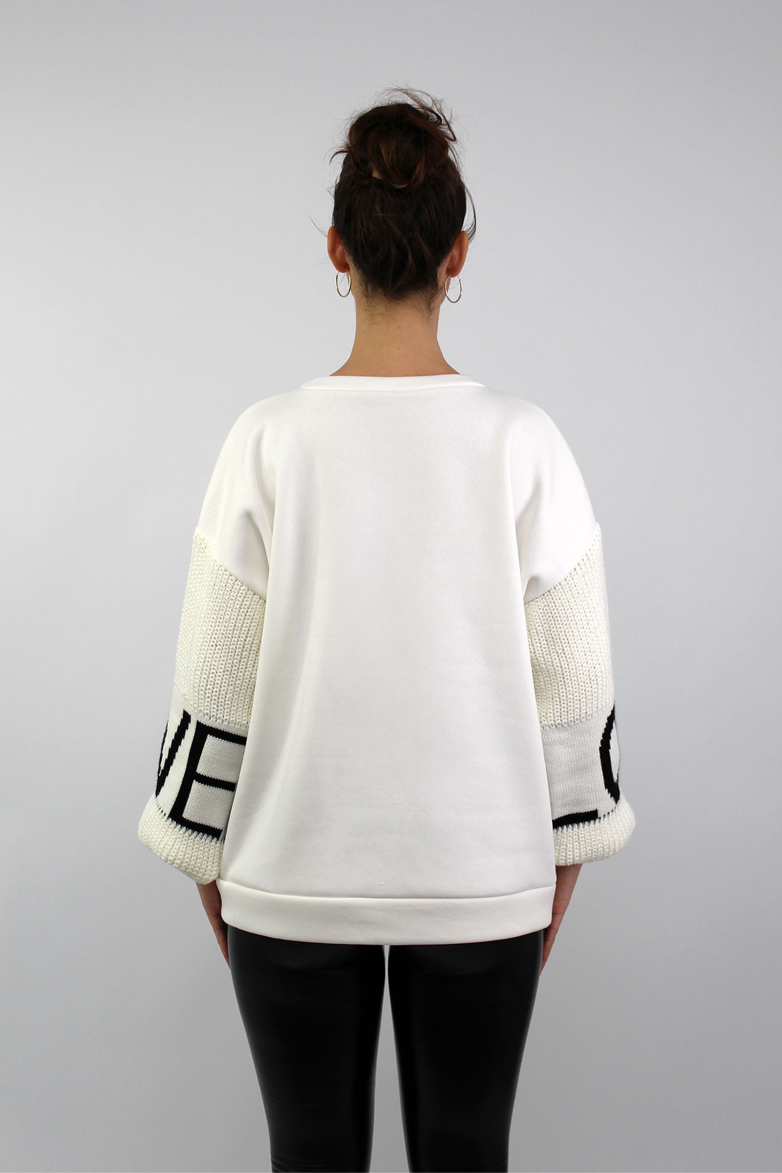Pullover "Love" - Weiß