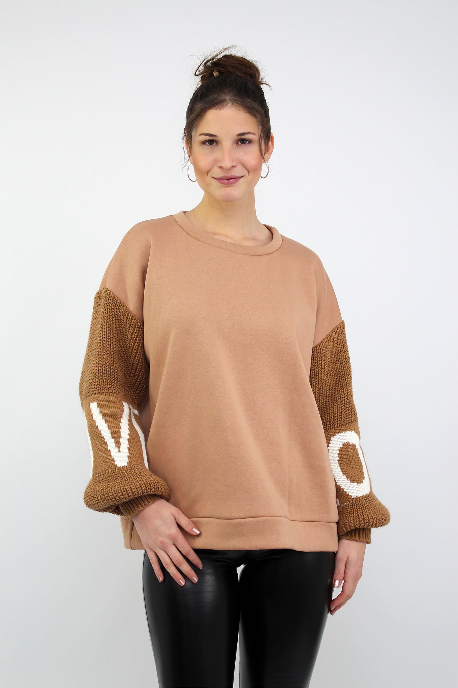 Pullover "Love" - Camel