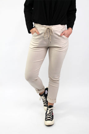 Hose "Jogger-Basic" - Beige