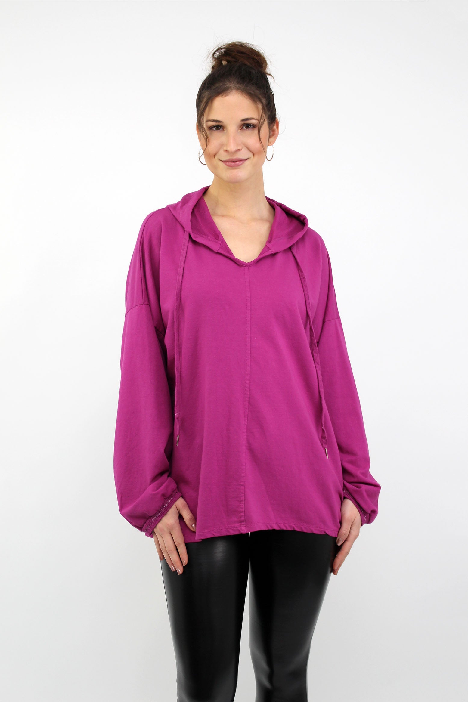 Sweatpullover mit Kapuze - Pink