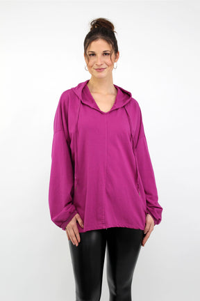 Sweatpullover mit Kapuze - Pink