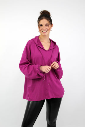 Sweatpullover mit Kapuze - Pink
