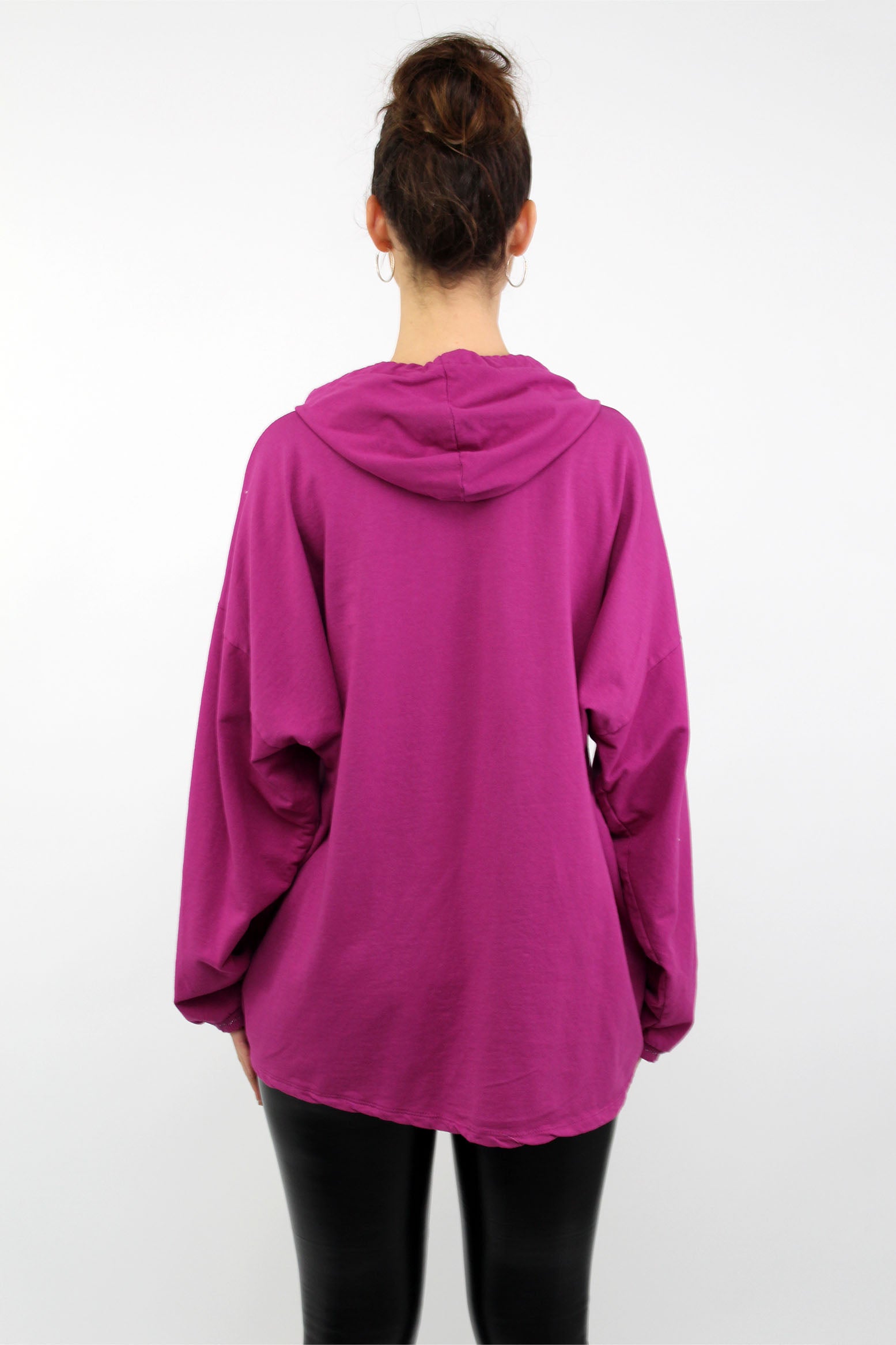 Sweatpullover mit Kapuze - Pink