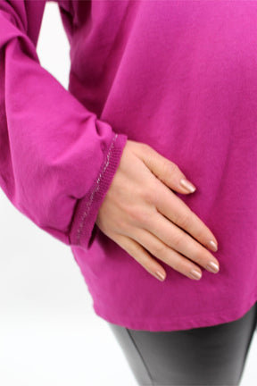 Sweatpullover mit Kapuze - Pink