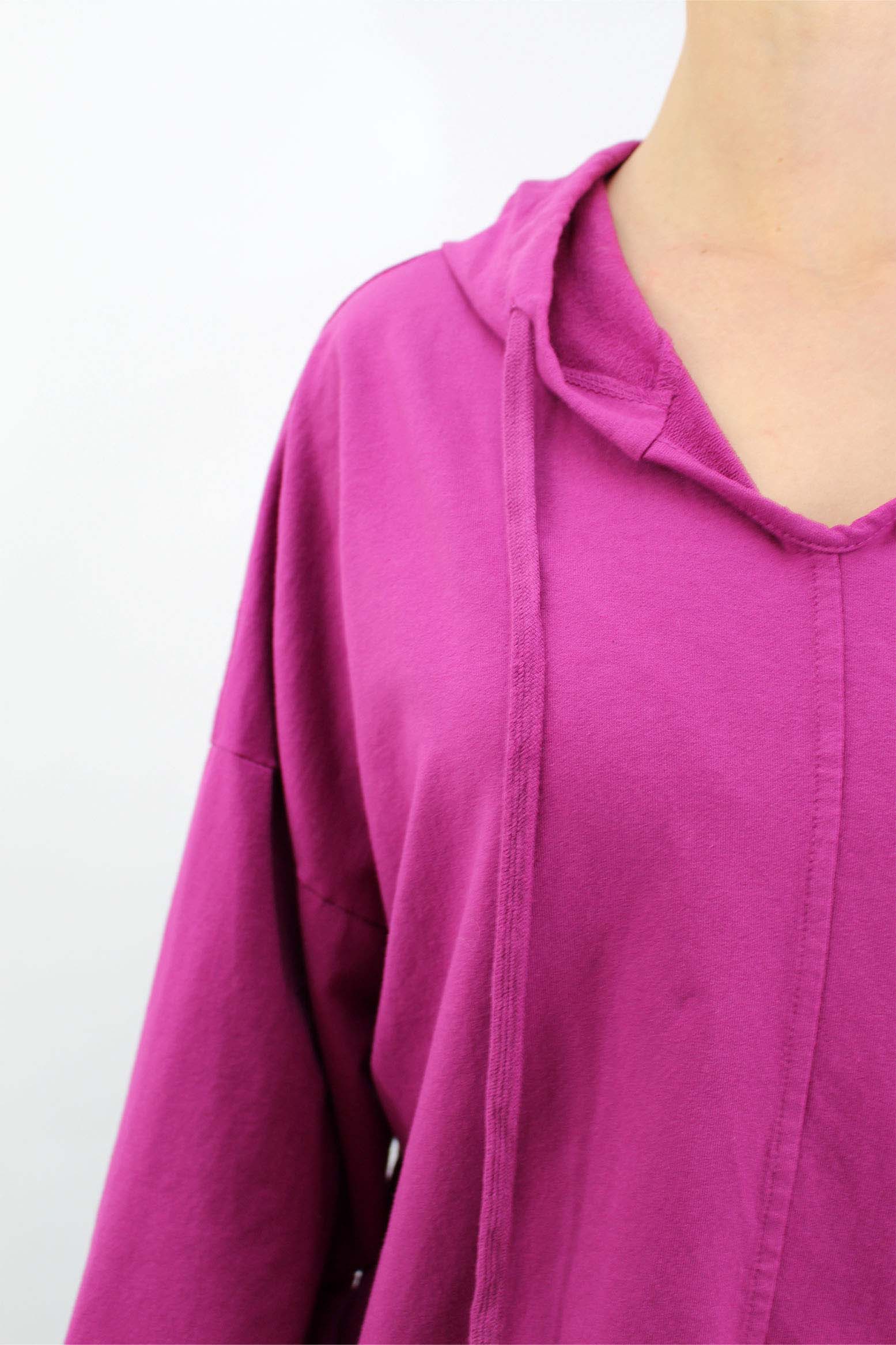 Sweatpullover mit Kapuze - Pink