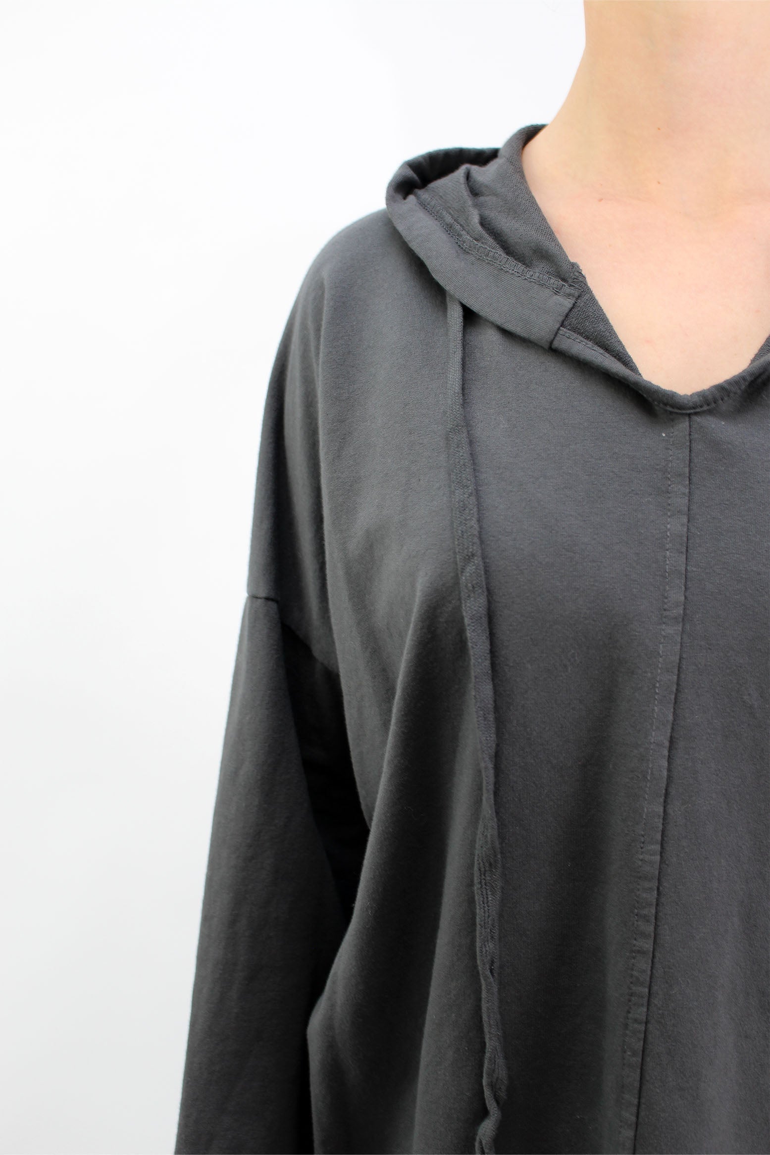 Sweatpullover mit Kapuze - Grau