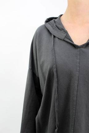 Sweatpullover mit Kapuze - Grau