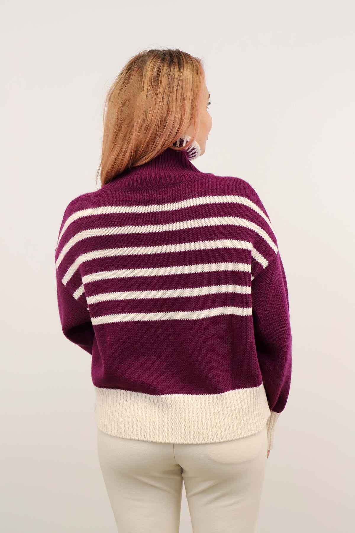 Pullover "Stehkragen" - Beere