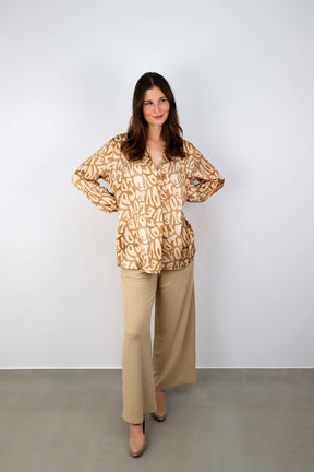 Bluse "Love" - Beige