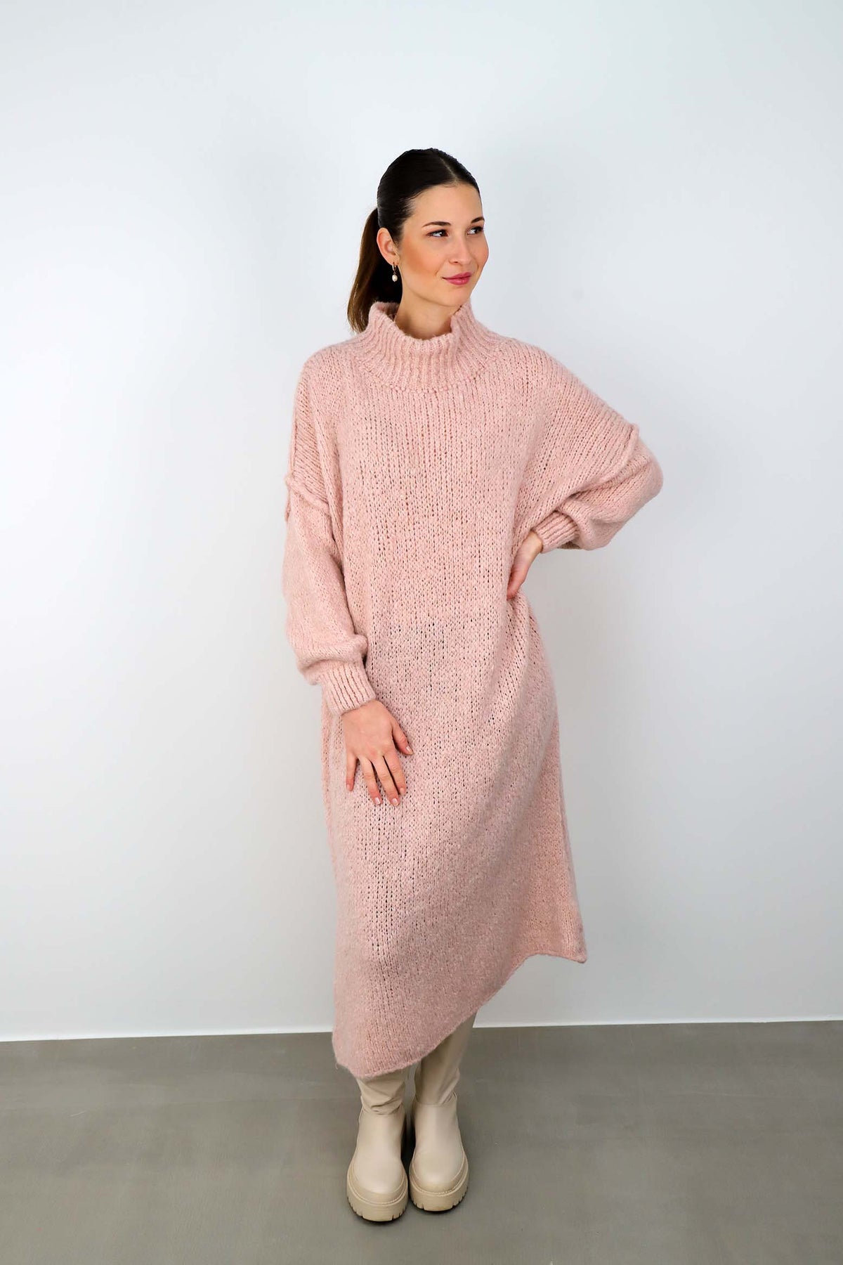Strickkleid "Naht" - Rosa
