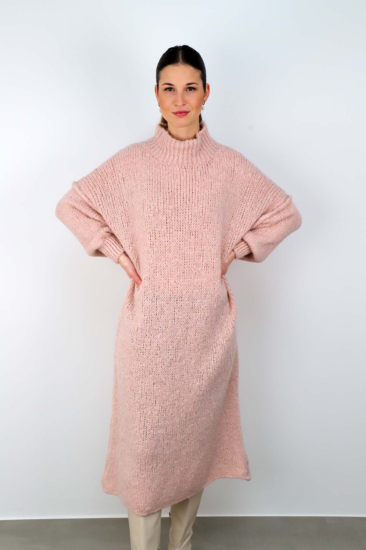 Strickkleid "Naht" - Rosa