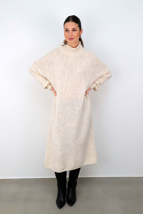 Strickkleid "Naht" - Creme