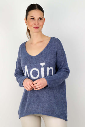 Pullover "Moin" - Blau