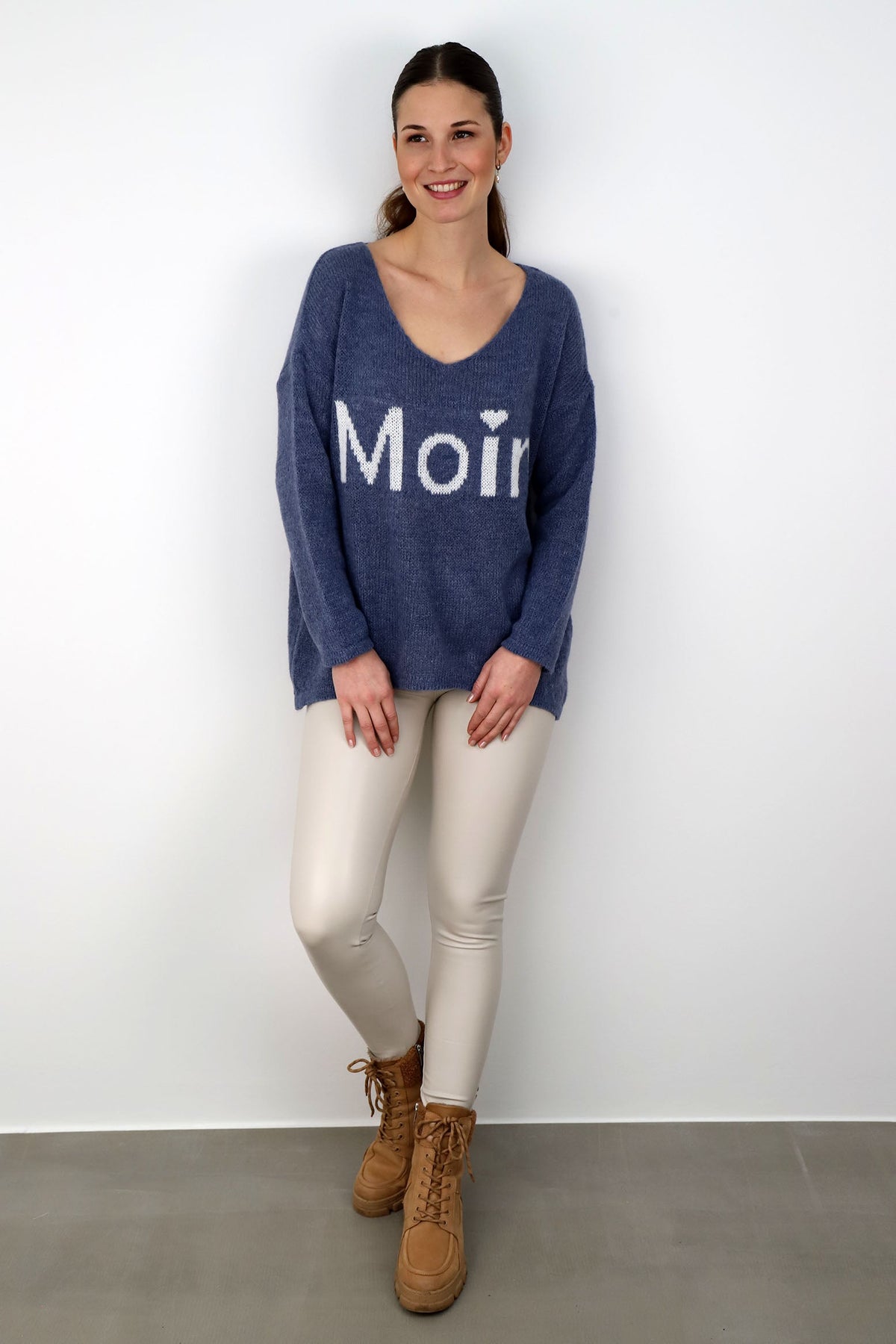 Pullover "Moin" - Blau