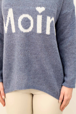 Pullover "Moin" - Blau