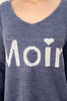 Pullover "Moin" - Blau