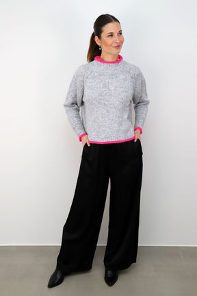 Pullover Stehkragen - Grau