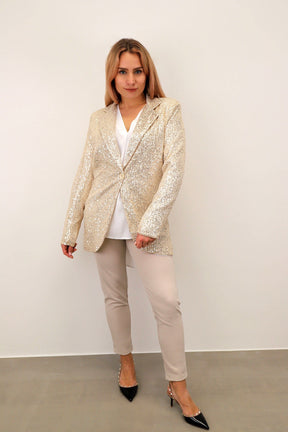 Blazer "Pailletten" - Beige