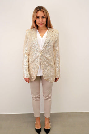 Blazer "Pailletten" - Beige