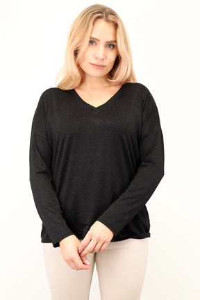 Bluse "Lurex" - Schwarz