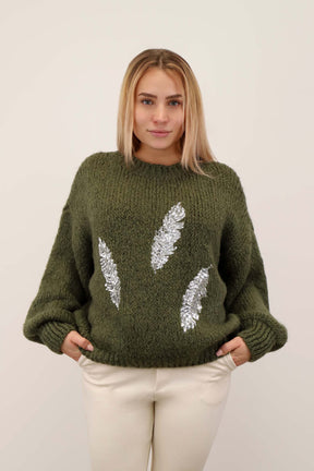 Pullover "Feder" - Khaki