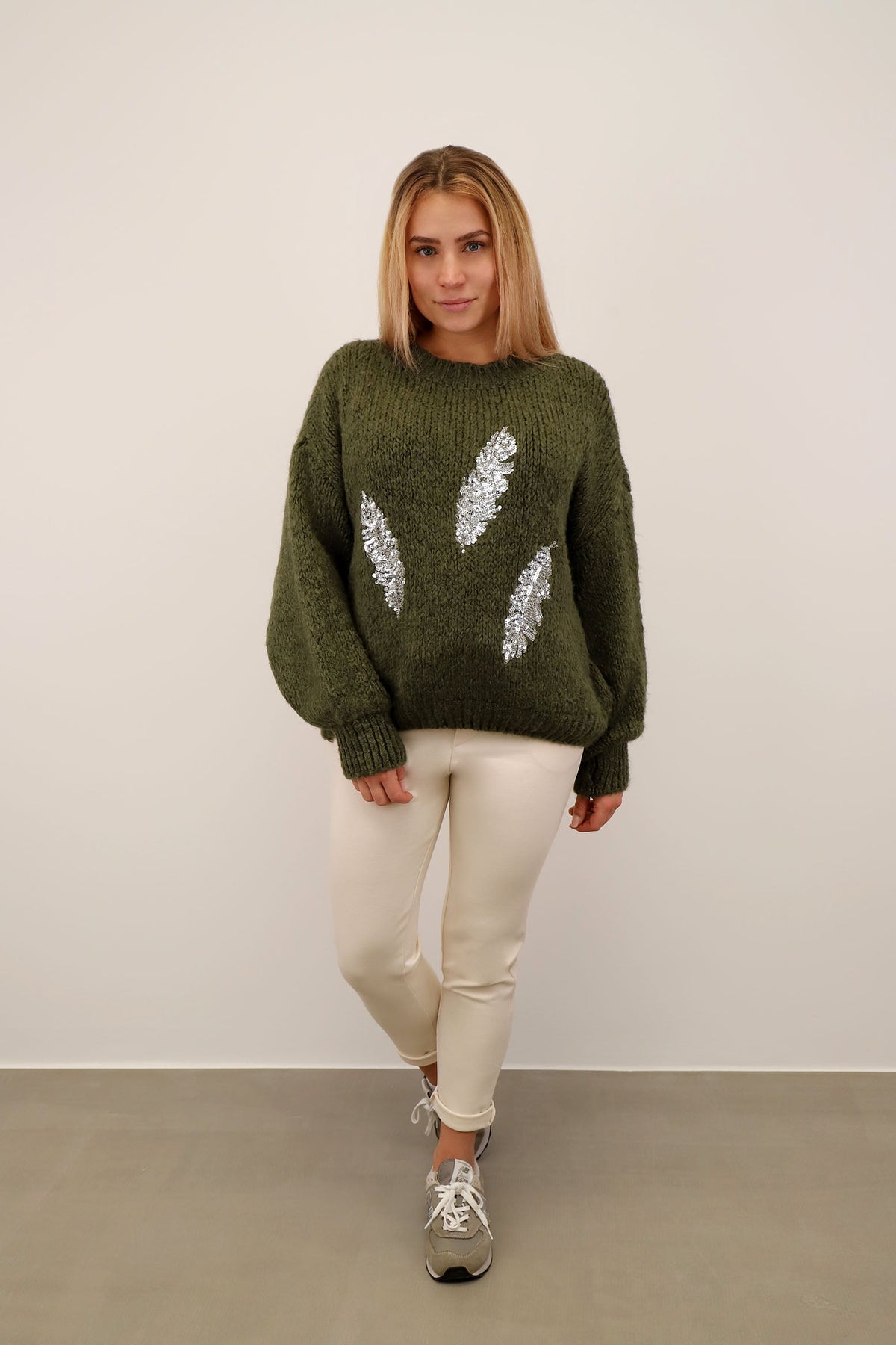 Pullover "Feder" - Khaki