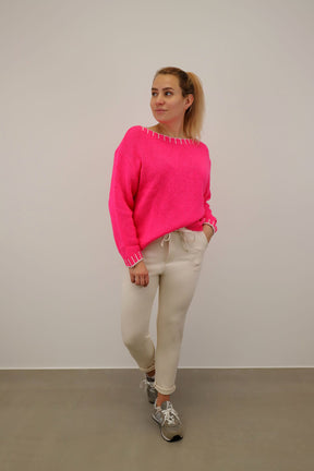 Pullover Rundhals "Miami" - Pink